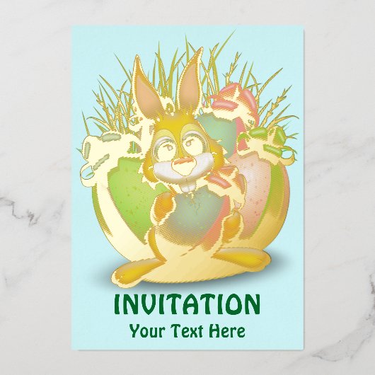 デザイン© BluedarkArt 箔招待状 (正面)