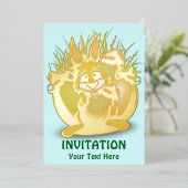 デザイン© BluedarkArt 箔招待状 (立ち正面)