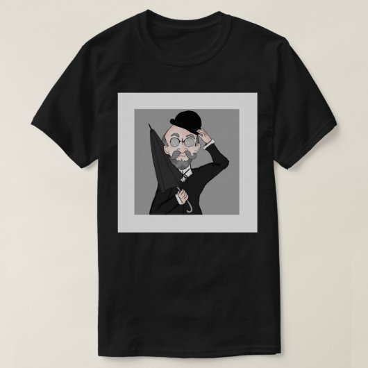 デザイン- Erik Satieピン Tシャツ (デザイン正面)