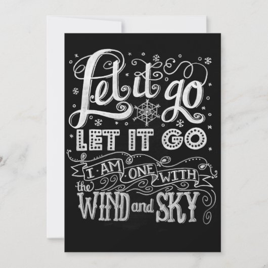 デザイン!Let it Go Artworks凍ってい招待状 招待状 (正面)