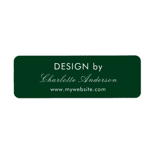 デザインbyネームエメラルドグリーンビジネス起業家 ラベル (正面)