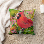 デザインGGの焼跡による春のケンタッキーの（鳥）ショウジョウコウカンチョウ クッション (ブランケット)