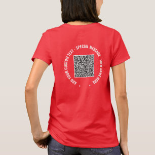 デザインQRコードカスタム文字Tシャツテンプレート Tシャツ