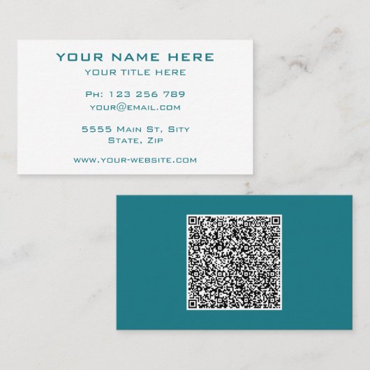 デザインQRコード名刺のカスタム色 名刺 (正面/裏面)