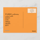 デザインQSL HAM無線オペレーターOPハーベスト ポストカード (裏面)