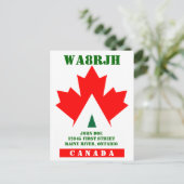 デザインQSL HAM無線オペレーターOPフロッグ ポストカード (スタンド正面)