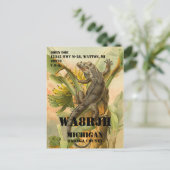 デザインQSL HAM無線オペレーターOPフロッグ ポストカード (スタンド正面)