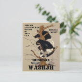 デザインQSL HAM Radio Operator Op Panda ポストカード (スタンド正面)