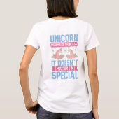 デザインUnicorn人魚プリンセスそれは問題ではない Tシャツ (裏面)