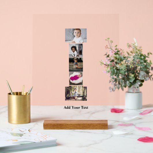 デザインYour Own Letter Iフォトコラージュ アクリルサイン (ウェディング)