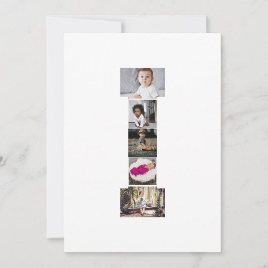 デザインYour Own Letter Iフォトコラージュ サンキューカード (正面)