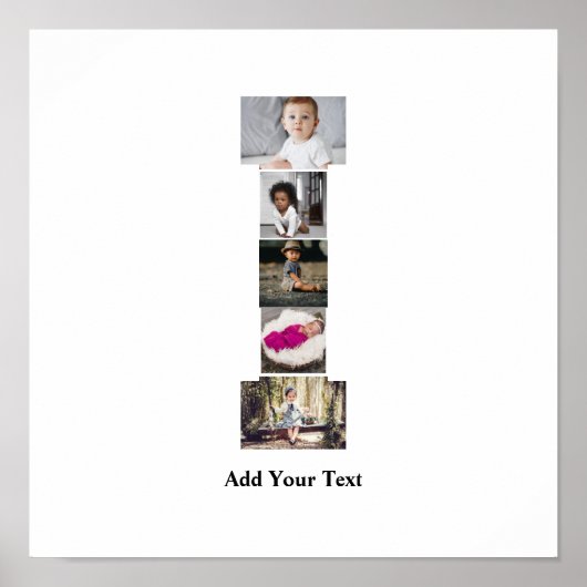 デザインYour Own Letter Iフォトコラージュ ポスター (正面)