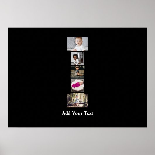 デザインYour Own Letter Iフォトコラージュ ポスター (正面)