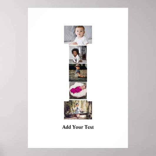 デザインYour Own Letter Iフォトコラージュ ポスター (正面)