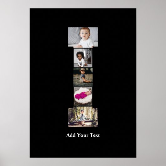 デザインYour Own Letter Iフォトコラージュ ポスター (正面)