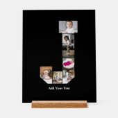 デザインYour Own Letter Jフォトコラージュのポスター アクリルサイン (正面)