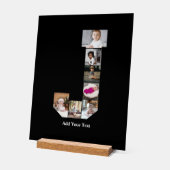 デザインYour Own Letter Jフォトコラージュのポスター アクリルサイン (傾斜)