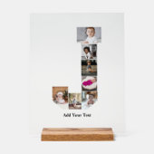 デザインYour Own Letter Jフォトコラージュのポスター アクリルサイン (正面)