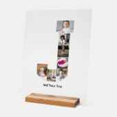 デザインYour Own Letter Jフォトコラージュのポスター アクリルサイン (傾斜)