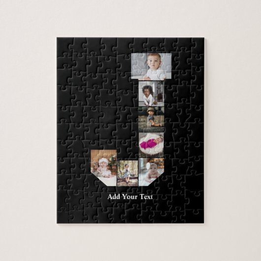 デザインYour Own Letter Jフォトコラージュのポスター ジグソーパズル (縦)