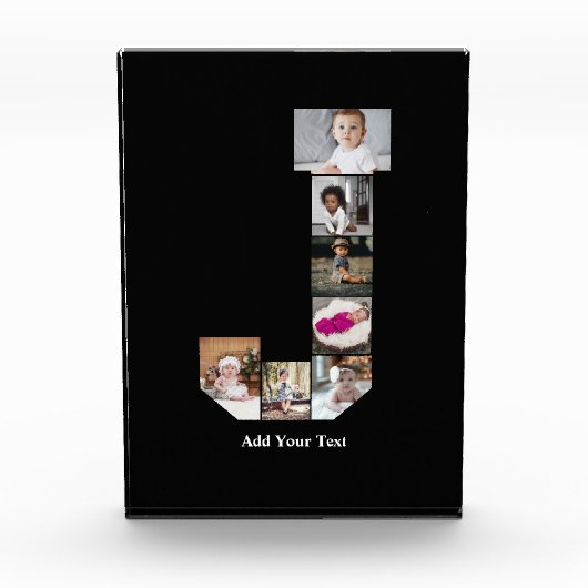 デザインYour Own Letter Jフォトコラージュのポスター フォトブロック (正面)