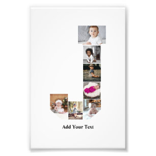 デザインYour Own Letter Jフォトコラージュのポスター フォトプリント