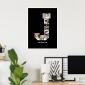 デザインYour Own Letter Jフォトコラージュのポスター ポスター (ホームオフィス)