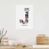 デザインYour Own Letter Jフォトコラージュのポスター ポスター (キッチン)