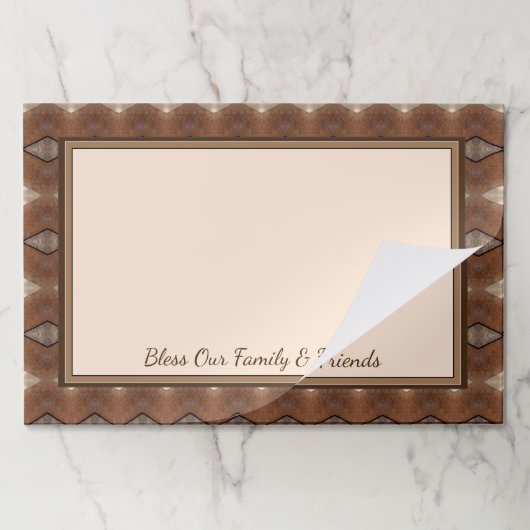 デザイ素朴ンエレガントタ紙ランチョンマット ペーパーパッド (折り畳み)