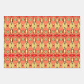 デザカラフルイパターン（の模様が）あるナー ラッピングペーパーシート (正面3)