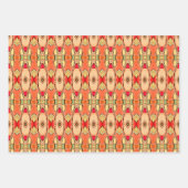 デザカラフルイパターン（の模様が）あるナー ラッピングペーパーシート (正面)