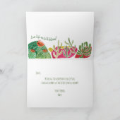 デザカラフルートウォーターカラー5 x 7誕生日カード カード (内部)