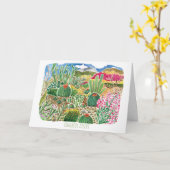 デザカラフルートウォーターカラー5 x 7誕生日カード カード (黄色い花)