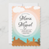 デザッスペインのトボダサボスサンライズ結婚ズ 招待状 (正面)