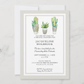 デザッモダント素朴サボスポットブライダルシャワー 招待状 (正面)