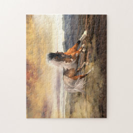 デザッ絵を描トマスタンの馬 ジグソーパズル