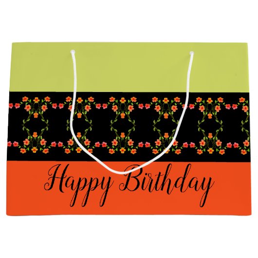 デザモダンイカラフルナー ラージペーパーバッグ (正面)