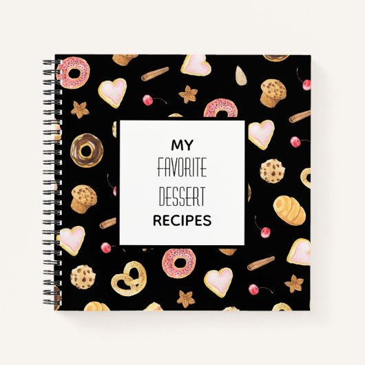 デザーお気に入りのトレシピクックブック ノートブック (正面)