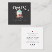 デザーはっきりしたトケータリングベイカー書道 |カップケーキ スクエア名刺 (正面/裏面)