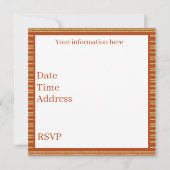 デザーカッコいいトパーティーの追加秋季節 招待状 (裏面)