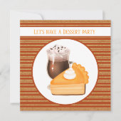 デザーカッコいいトパーティーの追加秋季節 招待状 (正面)