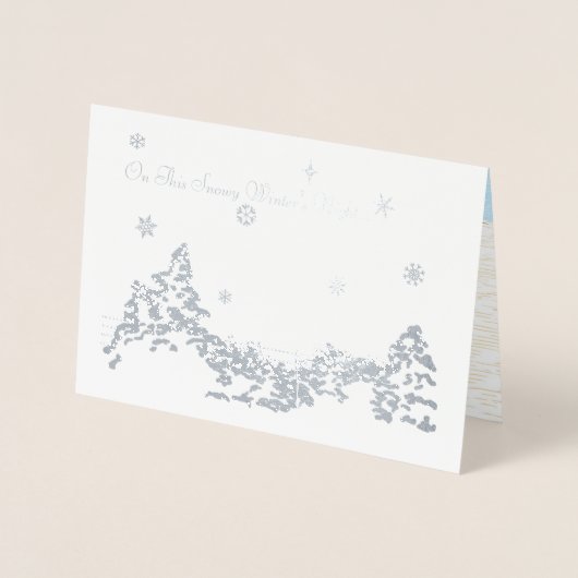 デザートおもしろいクリスマス 箔カード (正面)