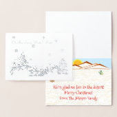 デザートおもしろいクリスマス 箔カード (ディスプレー)