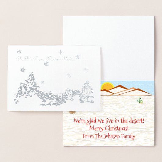 デザートおもしろいクリスマス 箔カード (ディスプレー)