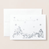 デザートおもしろいクリスマス 箔カード (封筒付き正面)