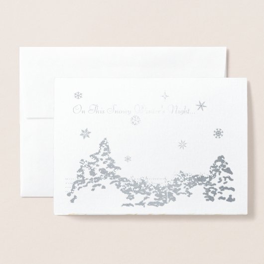 デザートおもしろいクリスマス 箔カード (封筒付き正面)