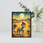 デザートかわいいベビーチータクリスマス シーズンポストカード (スタンド正面)