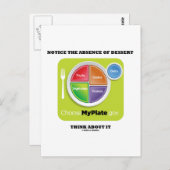 デザートが無いこと考えに気付く ポストカード (正面/裏面)