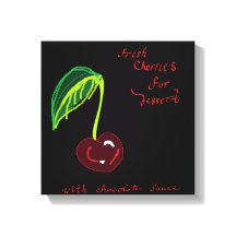 デザートさくらんぼプリント