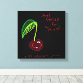 デザートさくらんぼプリント キャンバスプリント (インサイチュ (ウッドフロア))